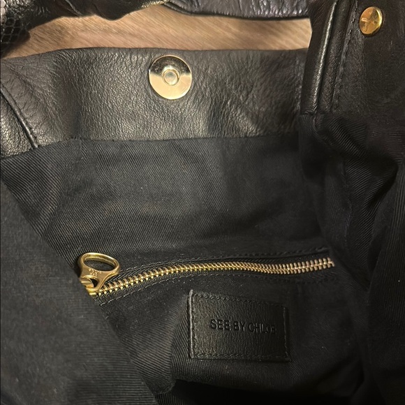See By Chloe Black Leather Tote Bag - Picture 3 of 4